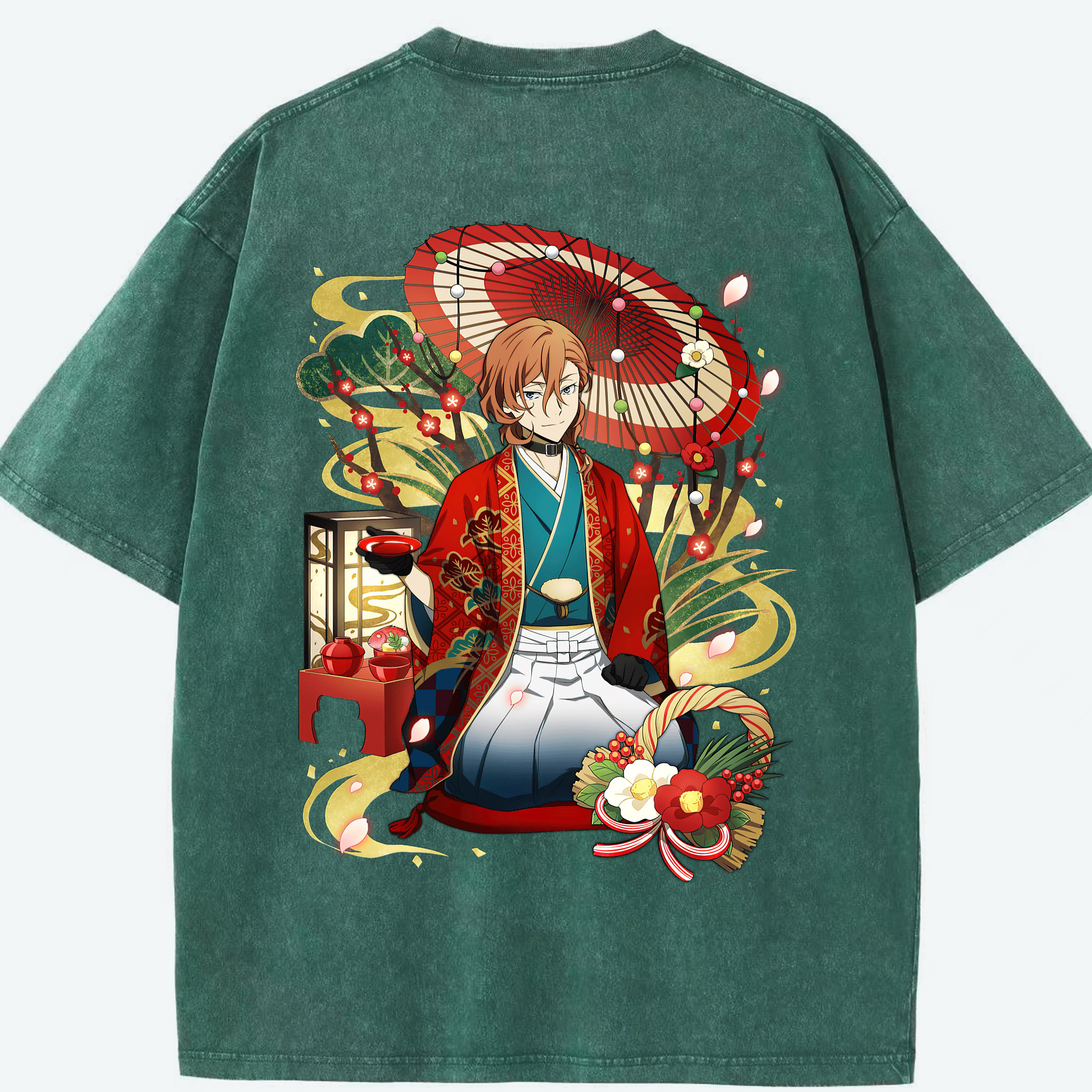 （画像用） 文豪ストレイドッグス Bungo Stray Dogs 綿100% ヴィンテージ風 半袖Tシャツ（背面プリント）